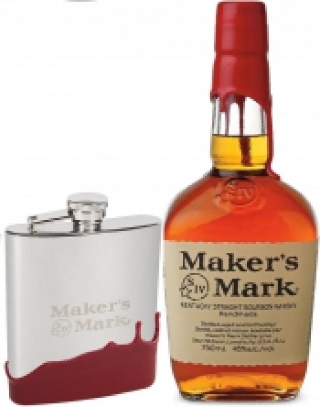 Maker's Mark" with flask