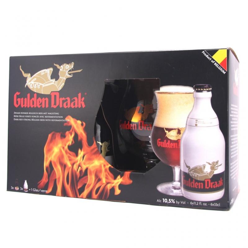 "Gulden Draak", gift set (6 bottles & glass)