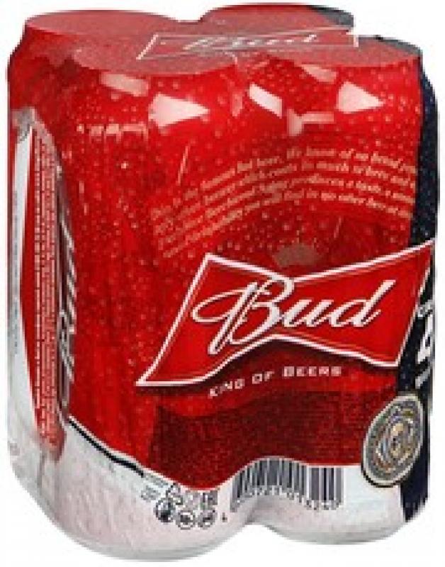 "Bud", set of 4 cans