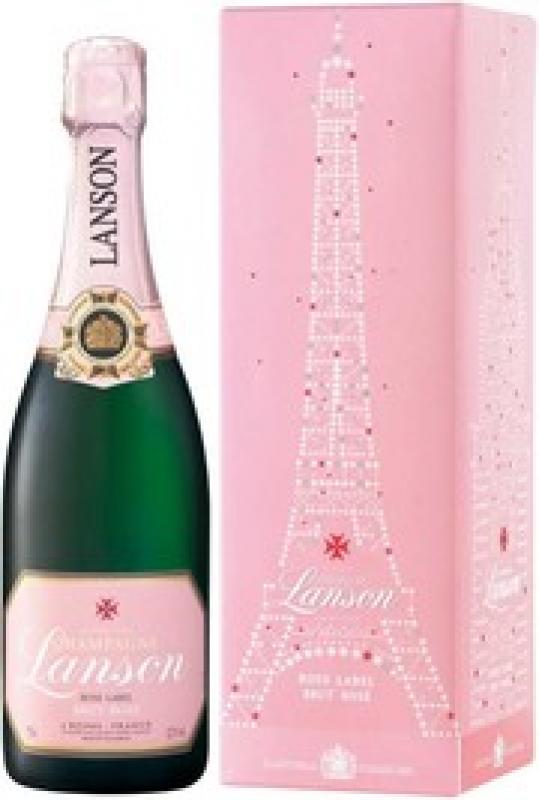 Lanson, "Rose Label" Brut Rose, gift box "City"