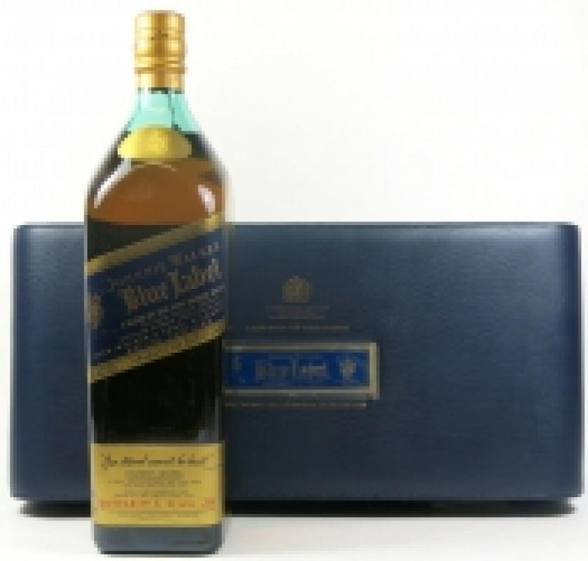 Johnnie Walker, "Blue Label", leather box