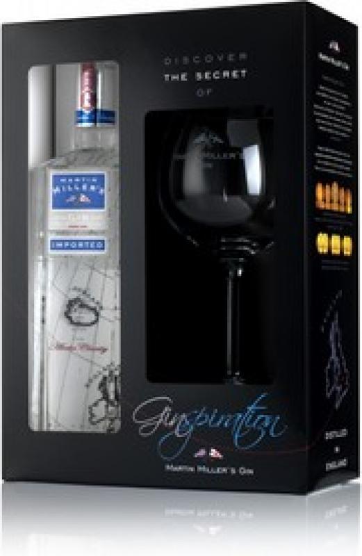 Martin Miller's, "80 Proof", gift box with glass