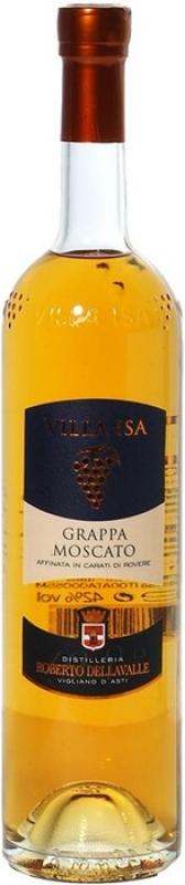 Dellavalle, "Villa Isa" Grappa Moscato, affinata in carati di rovere