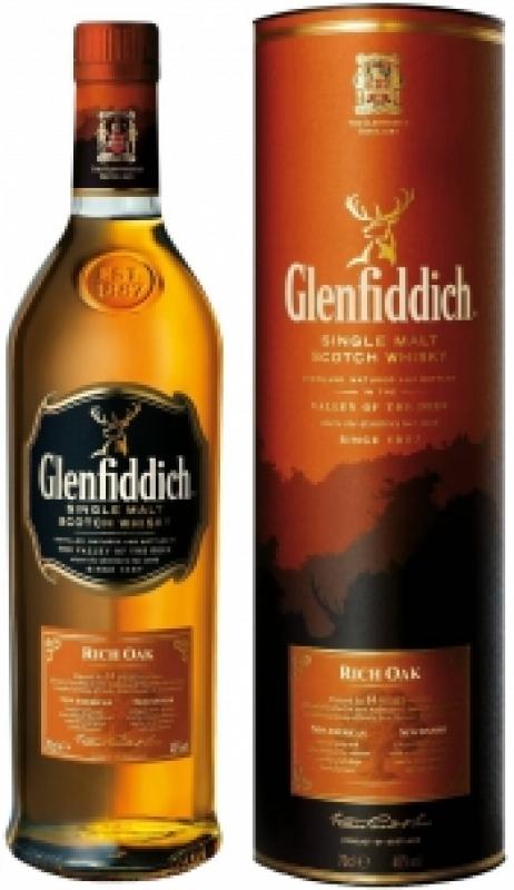 Glenfiddich, "Rich Oak" 14 Years Old, in tube