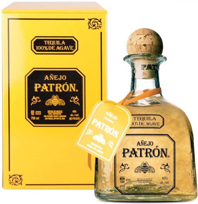 "Patron" Anejo, metal box