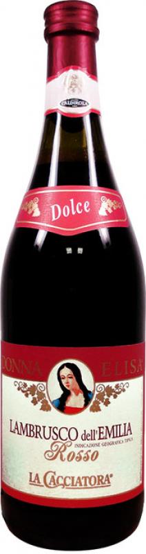 "La Cacciatora", Donna Elisa Lambrusco dell' Emilia IGT Rosso