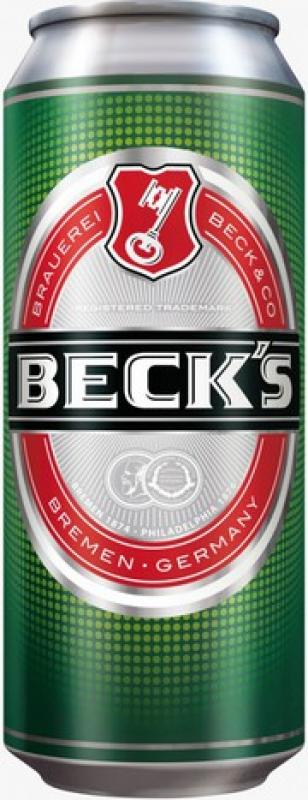 "Beck's", in can