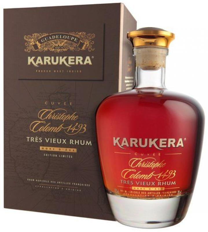 Karukera Rhum "Christophe Colomb 1493", Tres Vieux, gift box