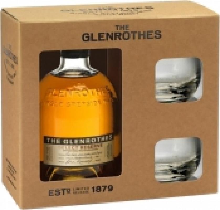 Glenrothes, Single Speyside Malt Select Reserve, with 2 glasses
