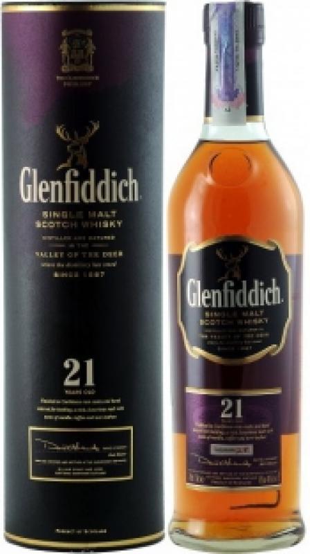 Glenfiddich 21 Years Old, in tube