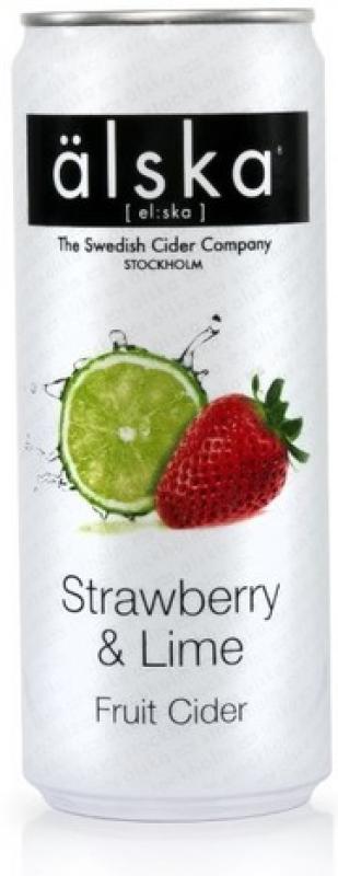 "Alska" Strawberry & Lime, in can