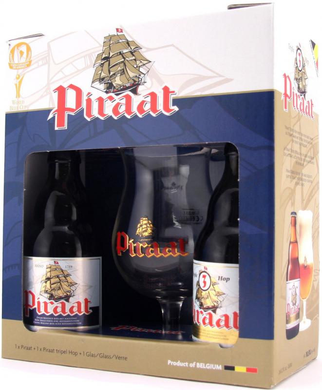 "Piraat", gift set (2 bottles & glass)