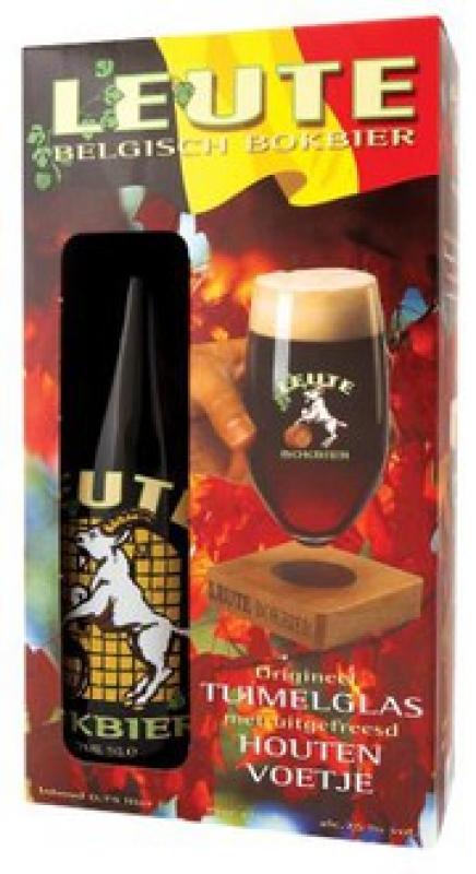 "Leute" Bokbier, gift box with glass