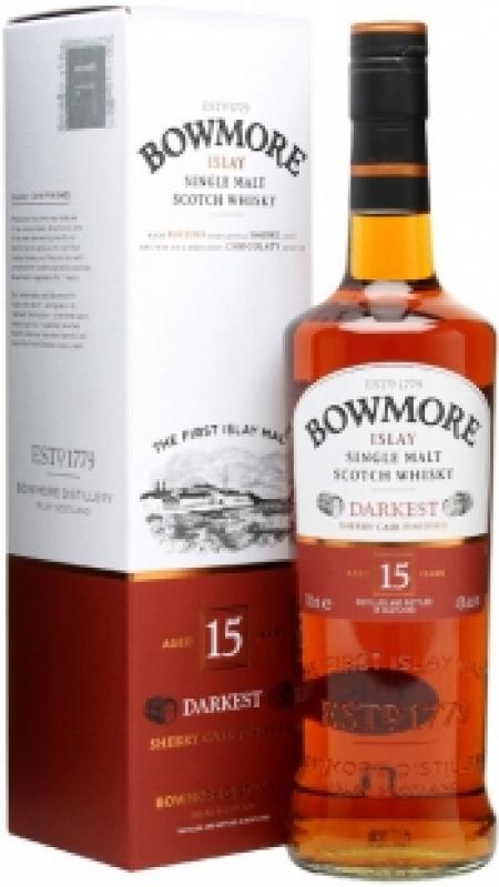 Bowmore "Darkest" 15 years old, gift box