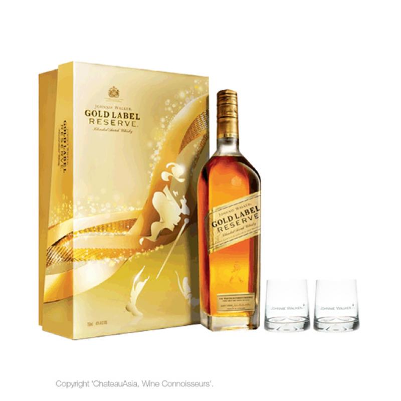 Gold Label Reserve, gift box with 2 glasses