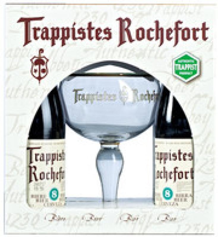 "Trappistes Rochefort 8", gift set (4 bottles & glass)
