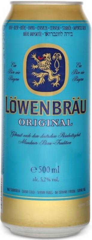 "Lowenbrau", in can
