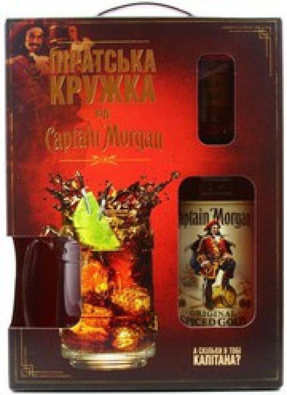 "Captain Morgan" Spiced Gold, gift box with mug