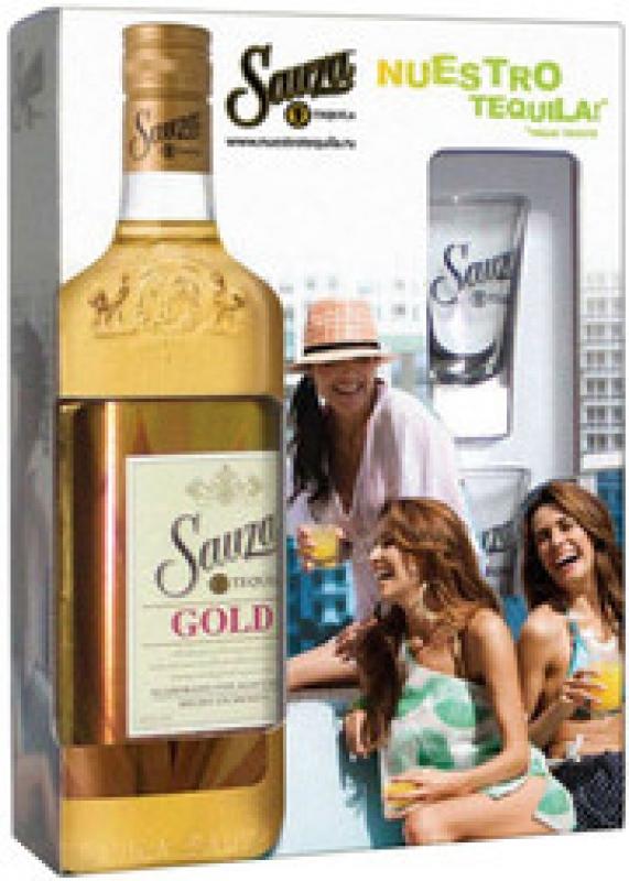 Sauza "Gold" with 2 glasses