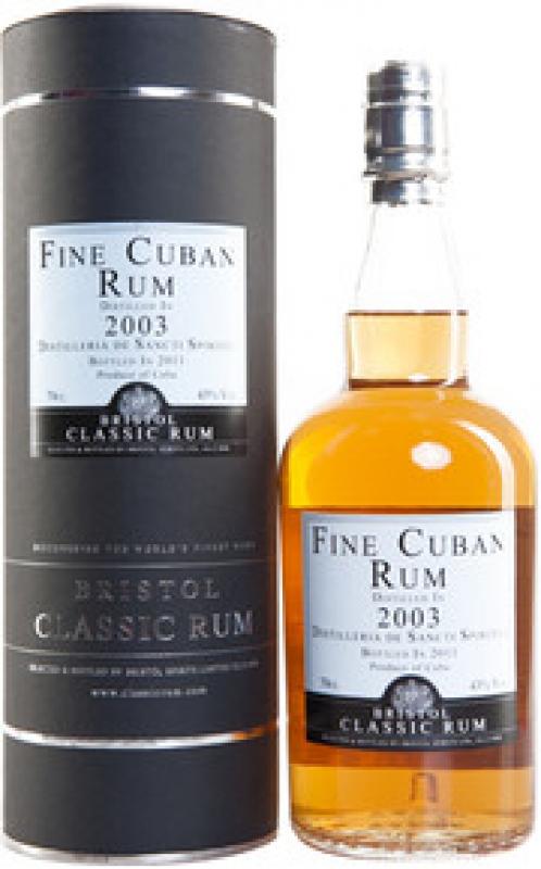 Bristol Classic Rum, Fine Cuban Rum, 2003, gift tube