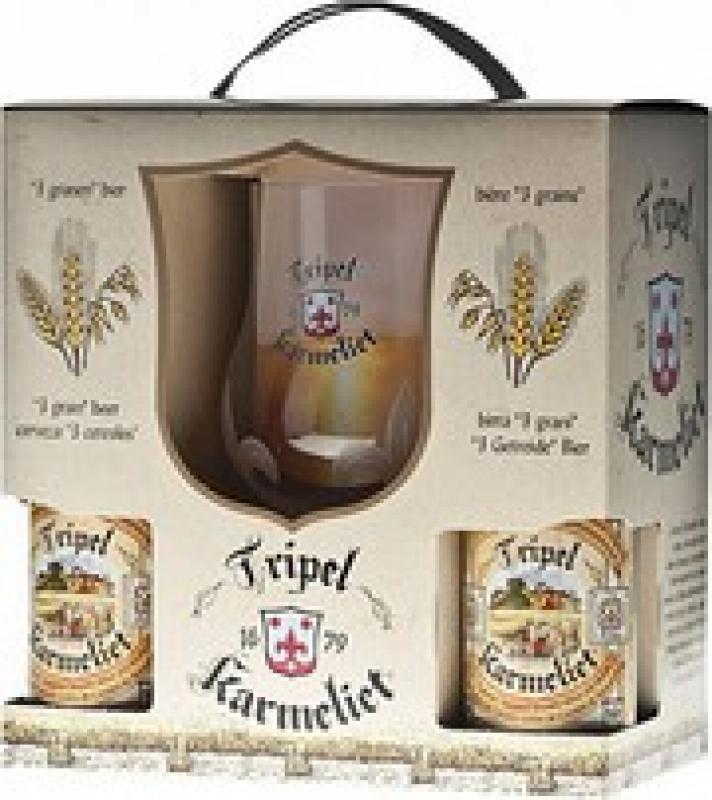 Bosteels, "Tripel Karmeliet", gift set (4 bottles & glass)