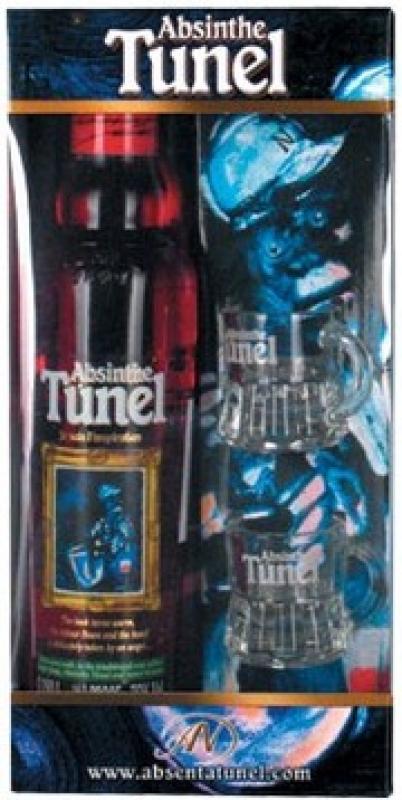 "Tunel" Red, gift box with 2 glasses
