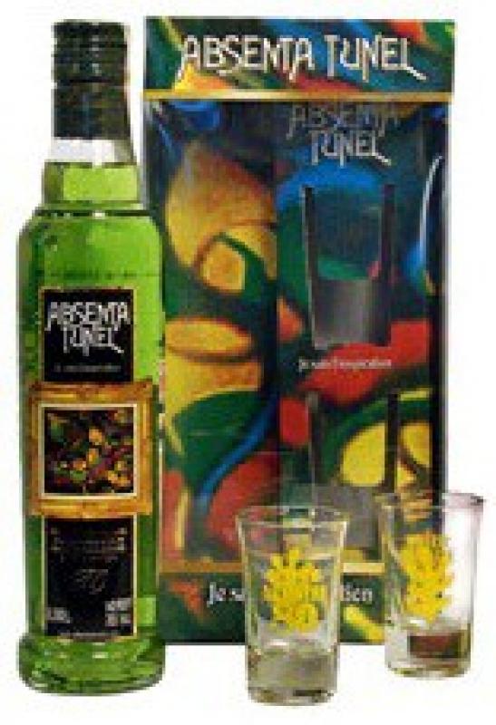 "Tunel" Green, gift box with 2 glasses