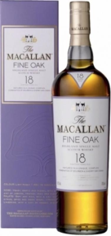 Macallan Fine Oak 18 Years Old, with box