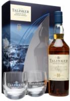 Talisker 10 years old, gift box with 2 glasses