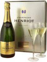 Blanc Souverain (Blanc de Blancs), with 2 glasses