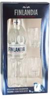 "Finlandia", gift box with 2 shot glasses